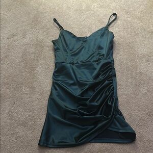 Lucy in the Sky Green Satin Prom Dress